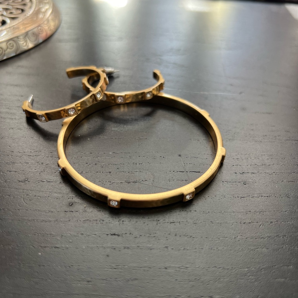 Brighton Meridian Zenith Station Hoop Earring and Bangle Bracelet